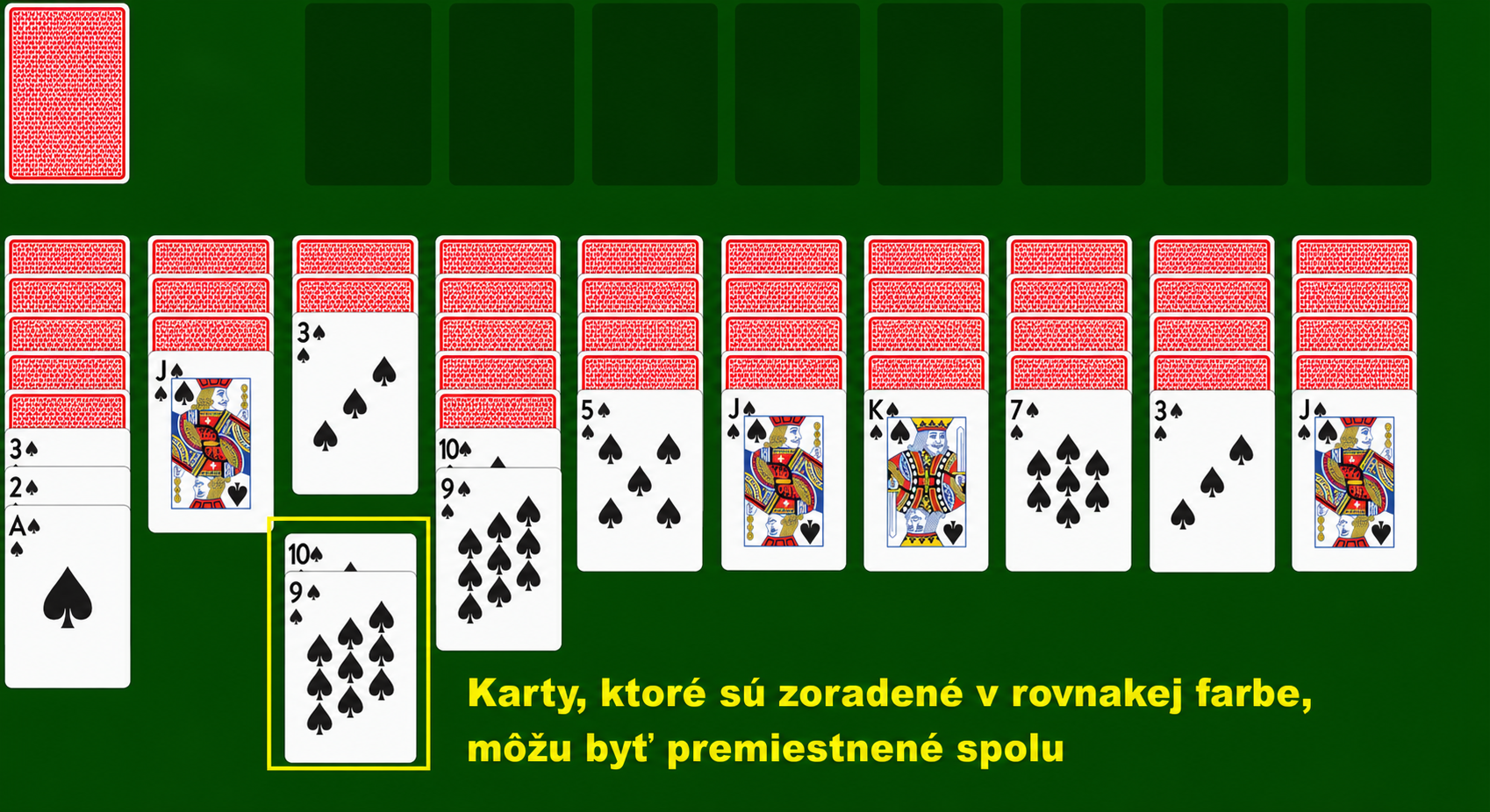 Presúvanie kariet v skupine