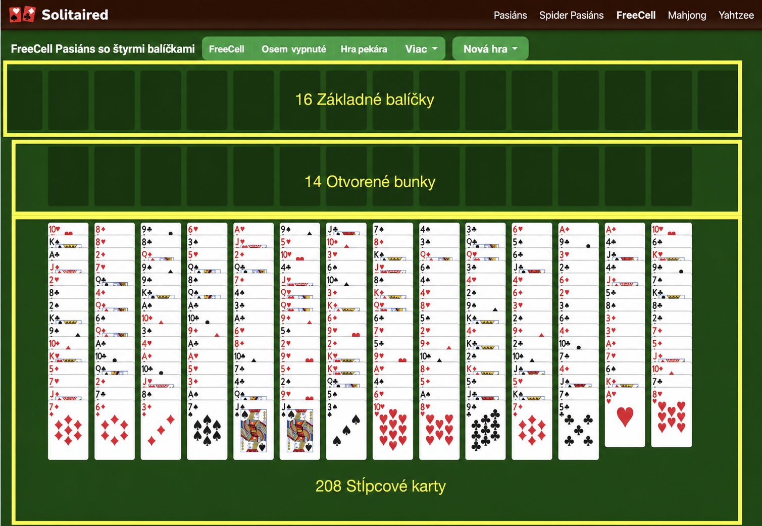 Ako pripraviť hru Four Deck FreeCell