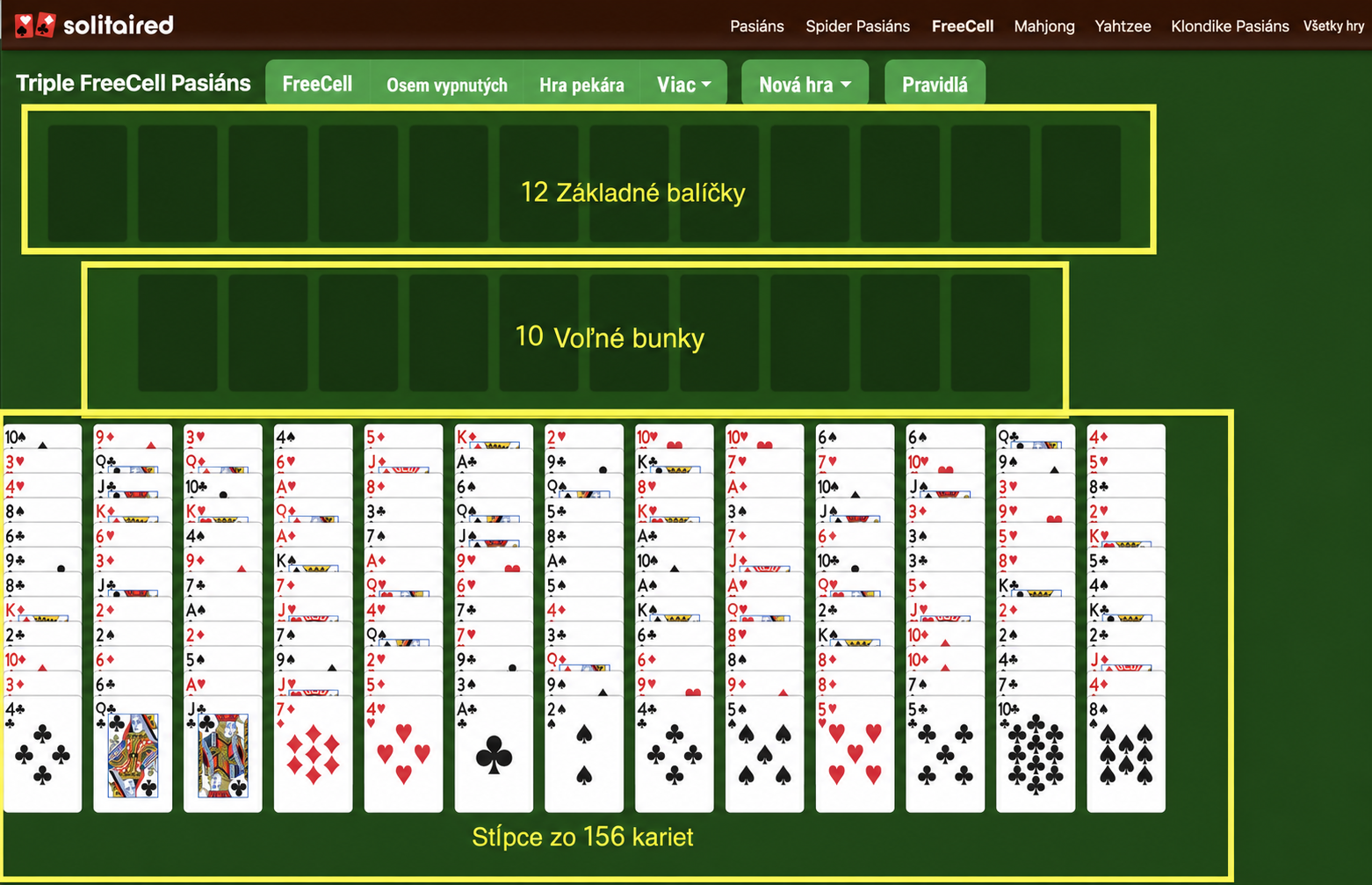 Ako pripraviť hru Triple FreeCell