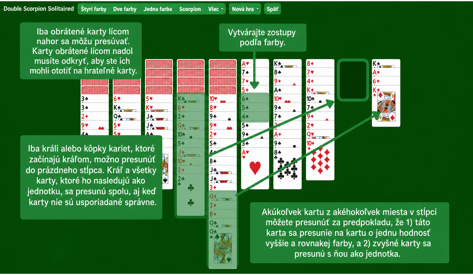 Double Scorpion Solitaire Rules