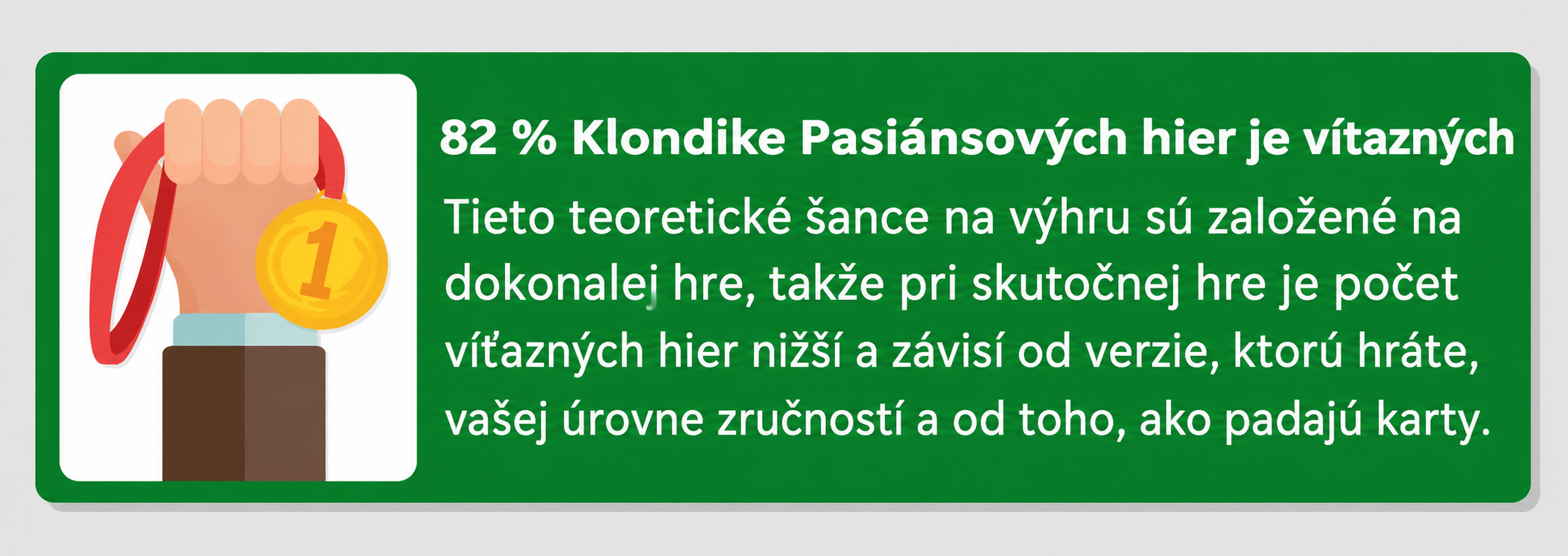 Informačný box o tom, či je každá hra pasiáns vyhrateľná