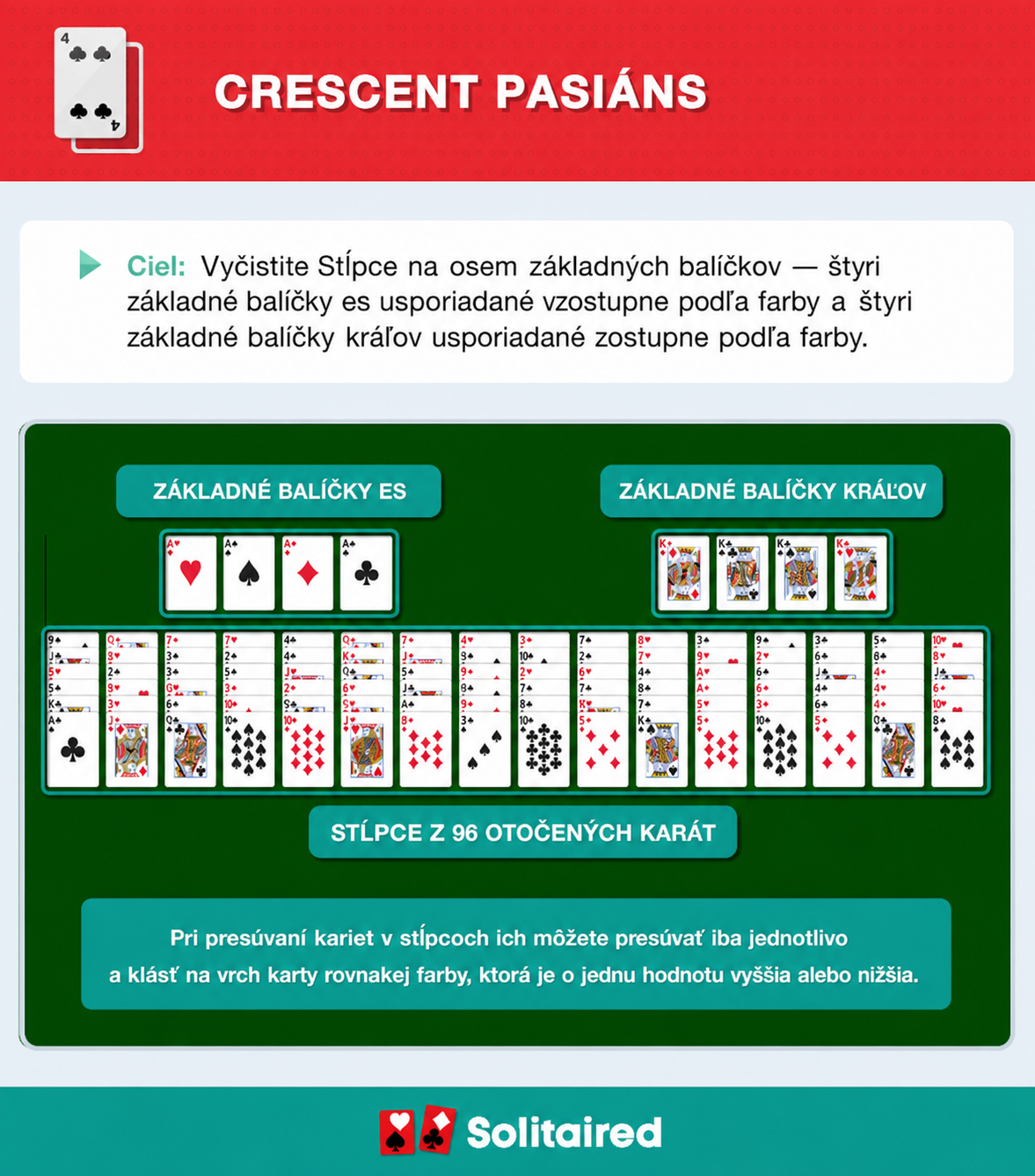 How to play Crescent Solitaire
