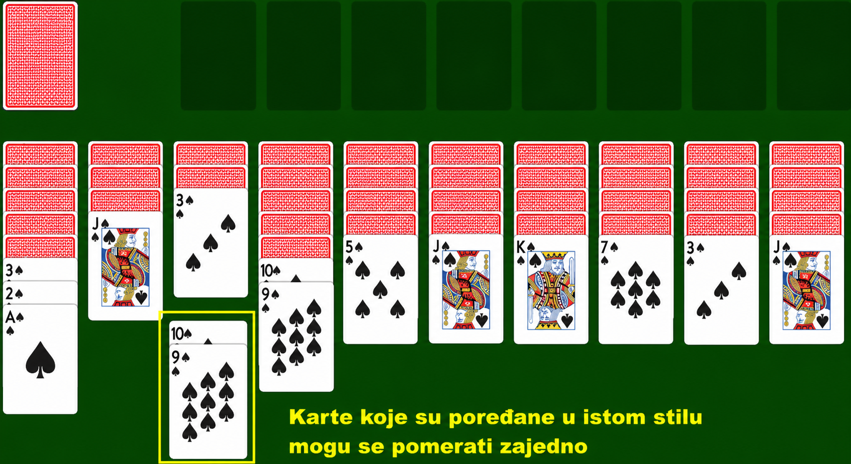 Pomeranje karata u grupi