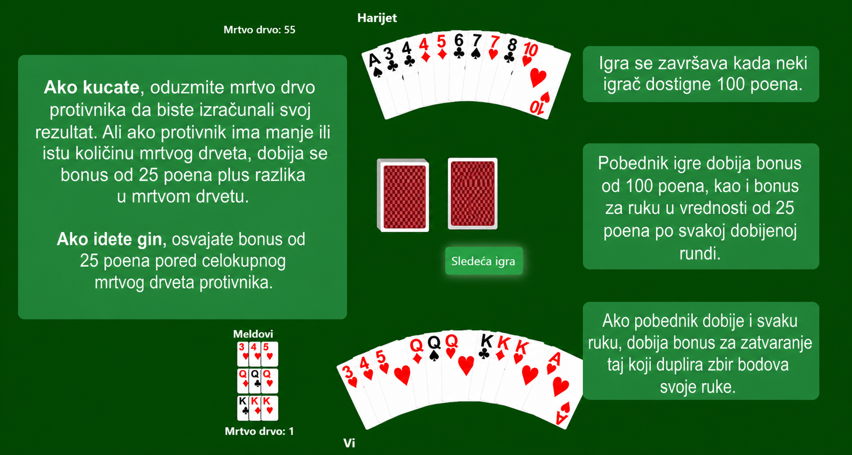 Gin Rummy scoring