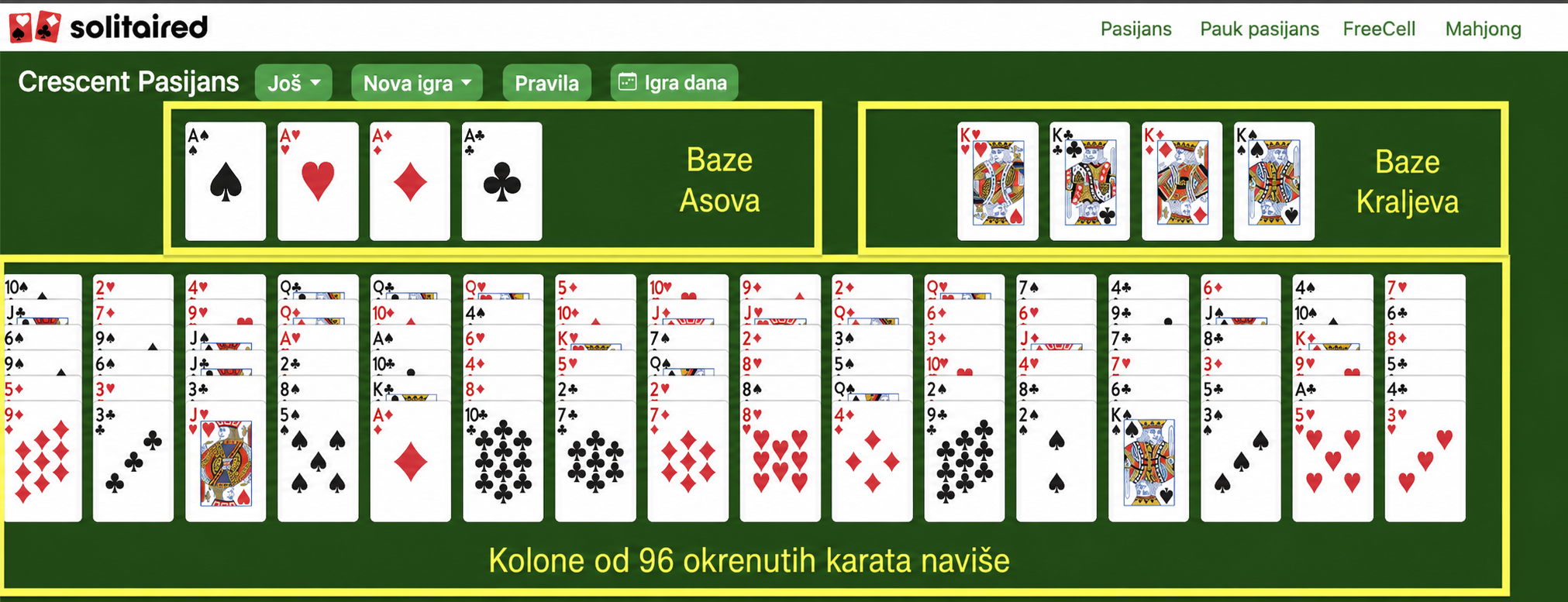 Crescent-solitaire-setup