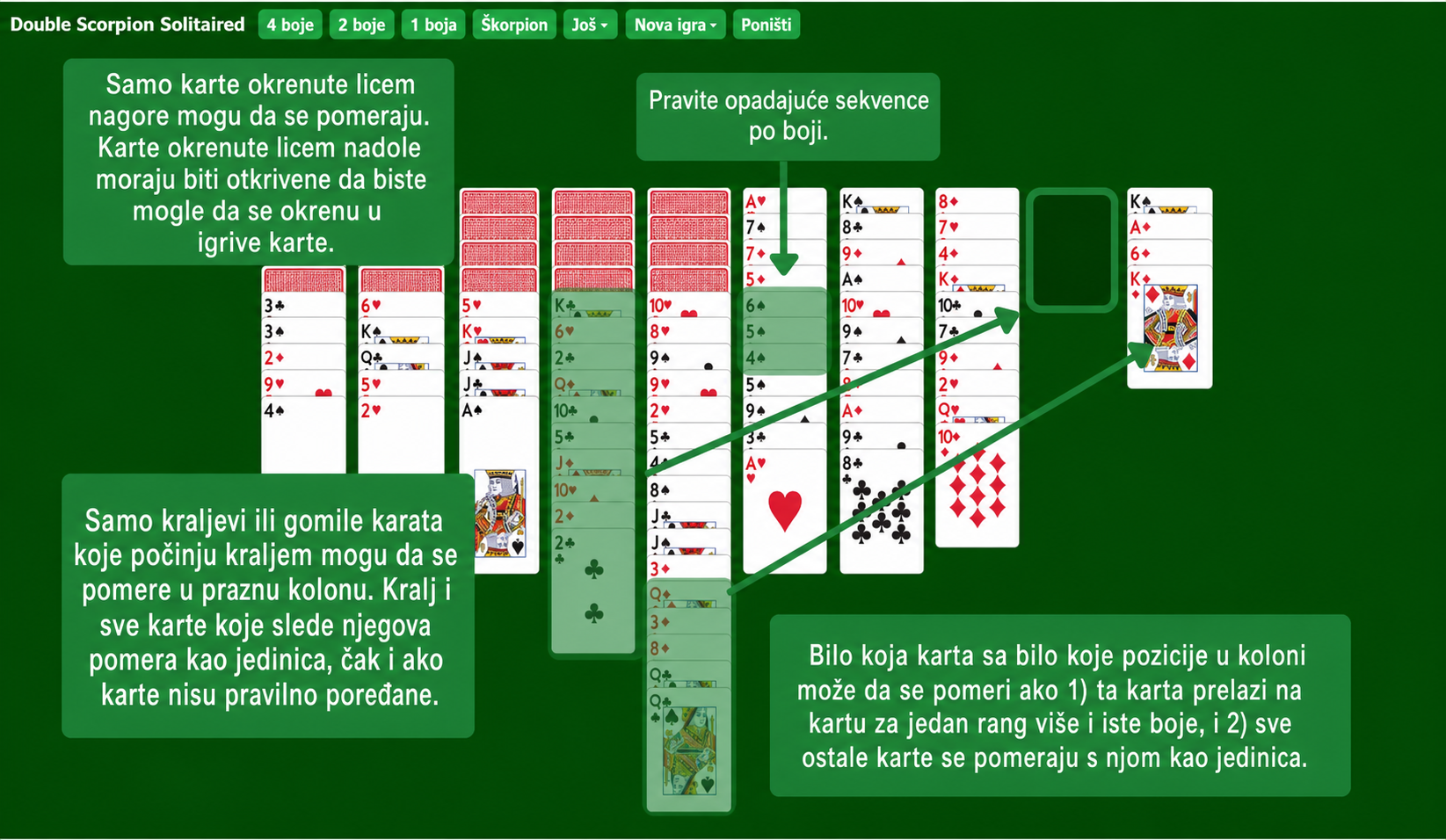 Double Scorpion Solitaire Rules