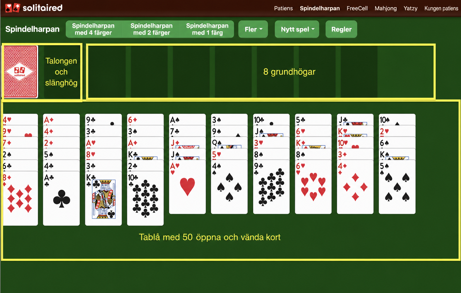 Så ställer du upp ett spel Beetle Patiens