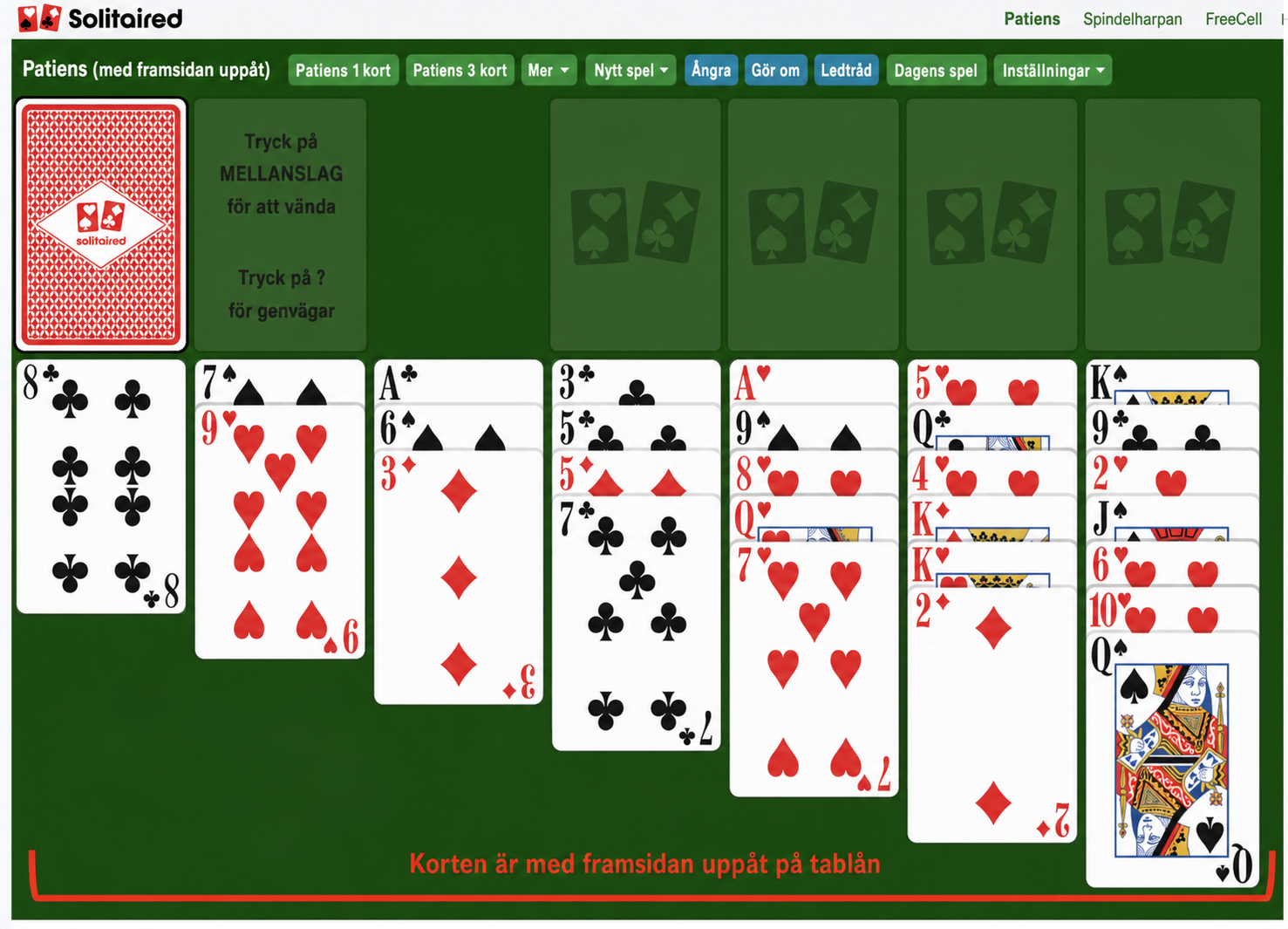 Triple Klondike Face up