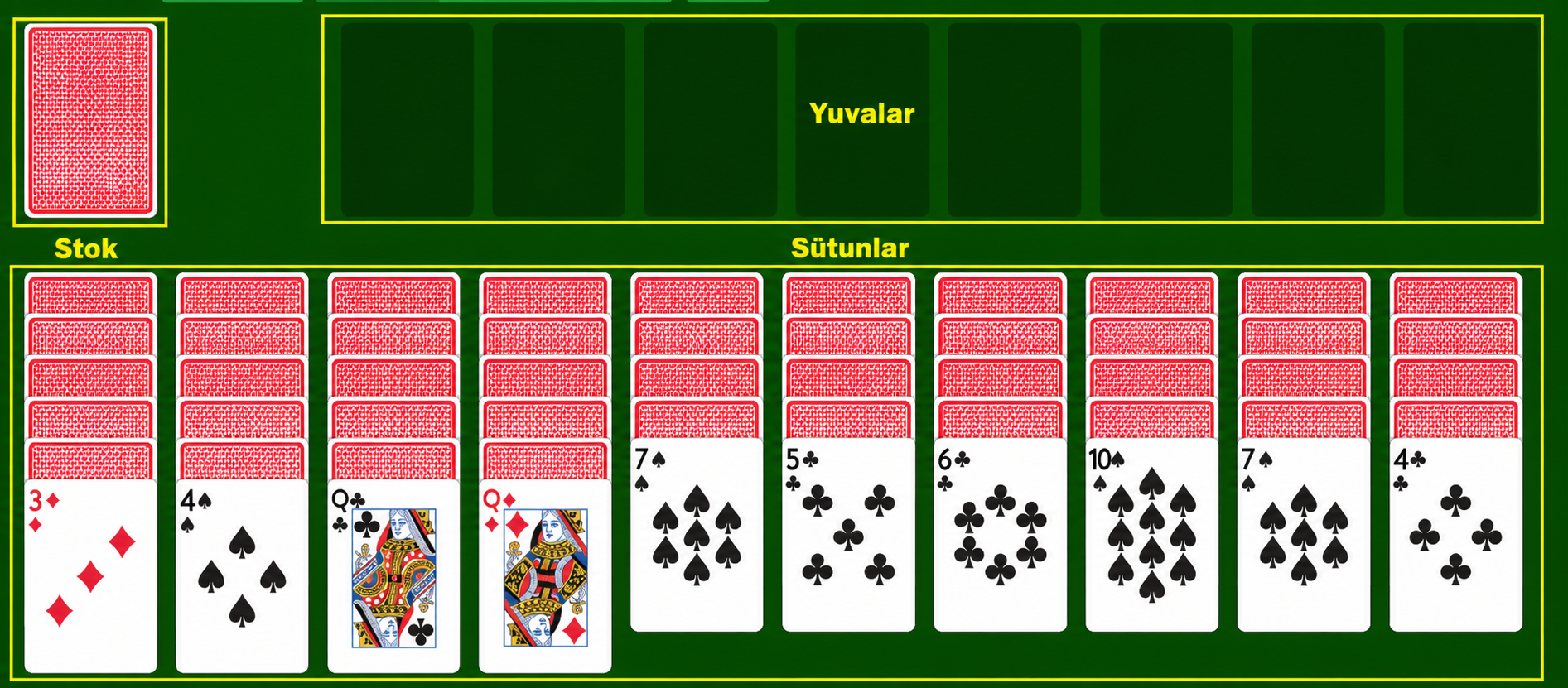 Spider Solitaire terms