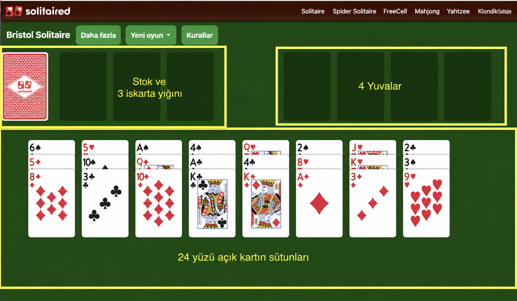 How to set up a game of Seahaven Tower