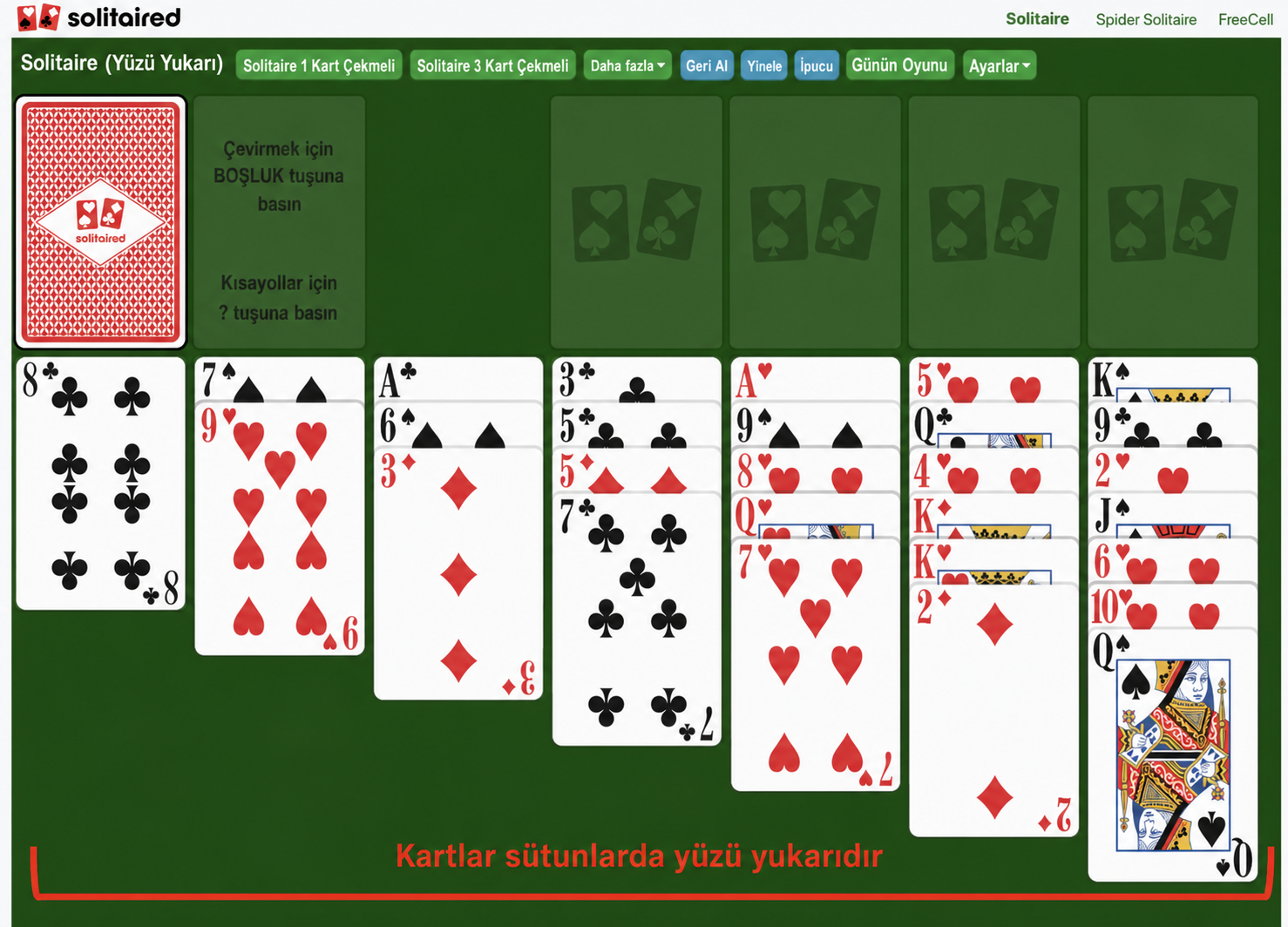 Triple Klondike Face up