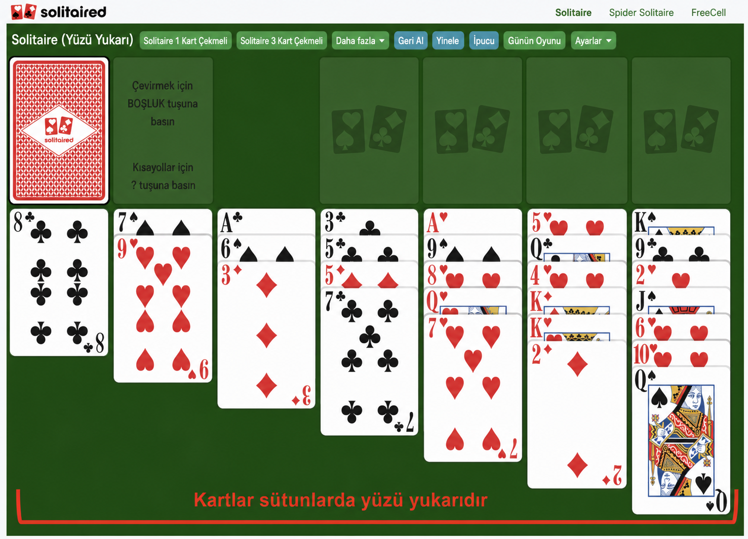 Triple Klondike Face up