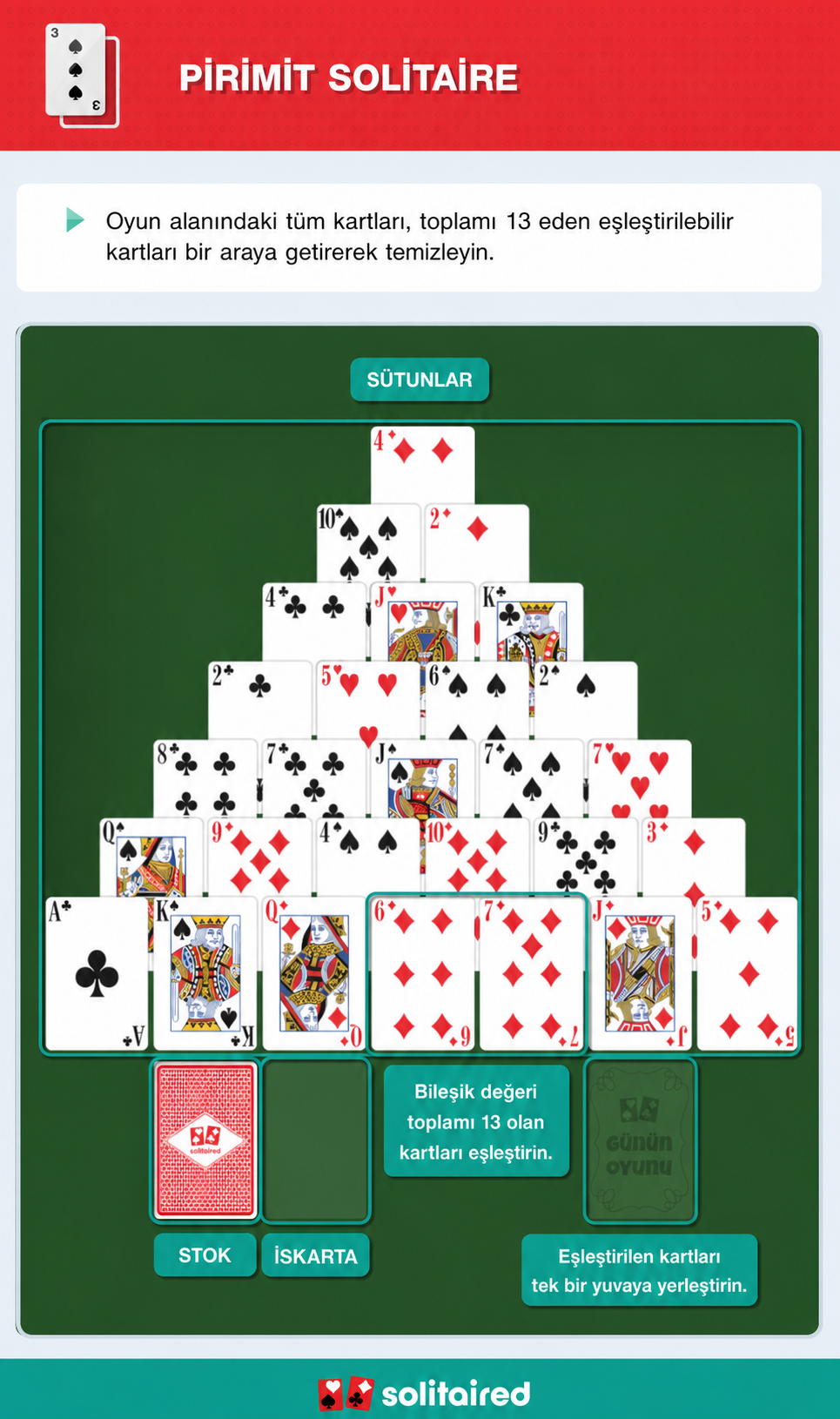 How to play Pyramid Solitaire